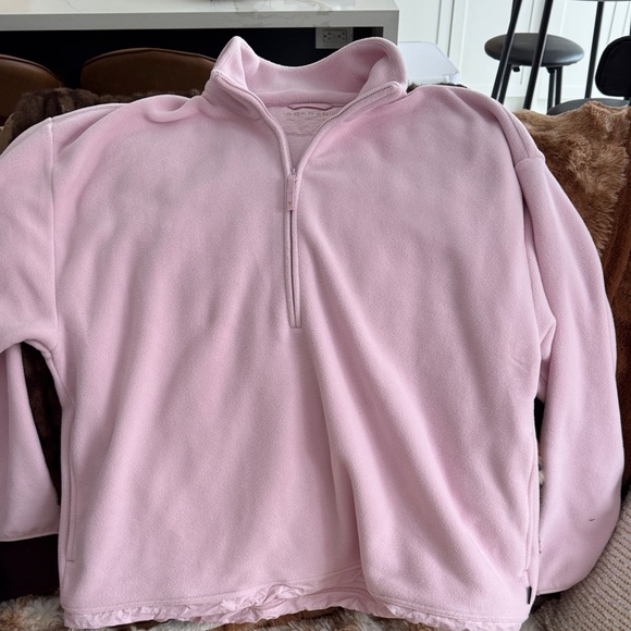 Sweaters - ARITZIA GOLDEN Light Pink Quarter-Zip Fleece Pullover
